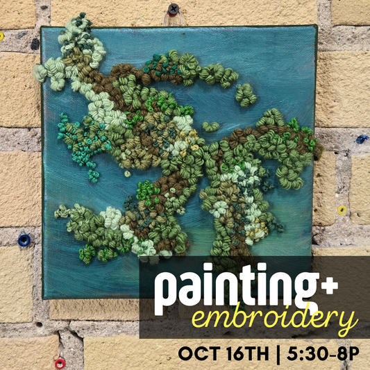 Moss Knot Painting + Embroidery | Oct 16th 5:30-8pm