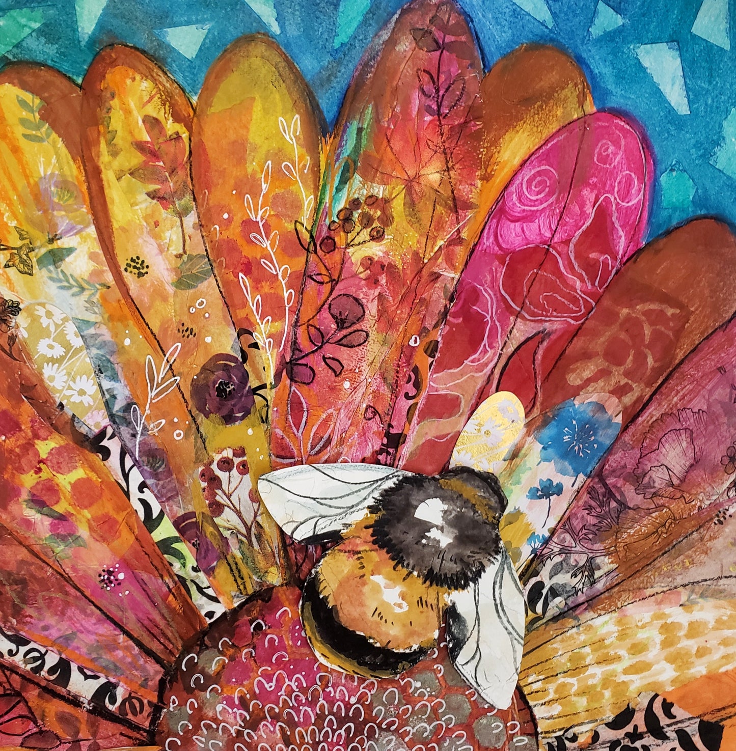 Mixed Media Bumble Bee | Multiple Dates Available